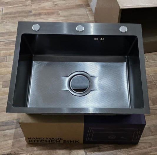 Royal - 02 | Premium Handmade Kitchen Sink with Waste Bin