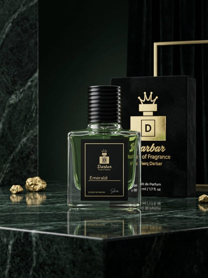 Emerald unisex fresh citrus perfume bottle by Darbar Fragrance Pakistan