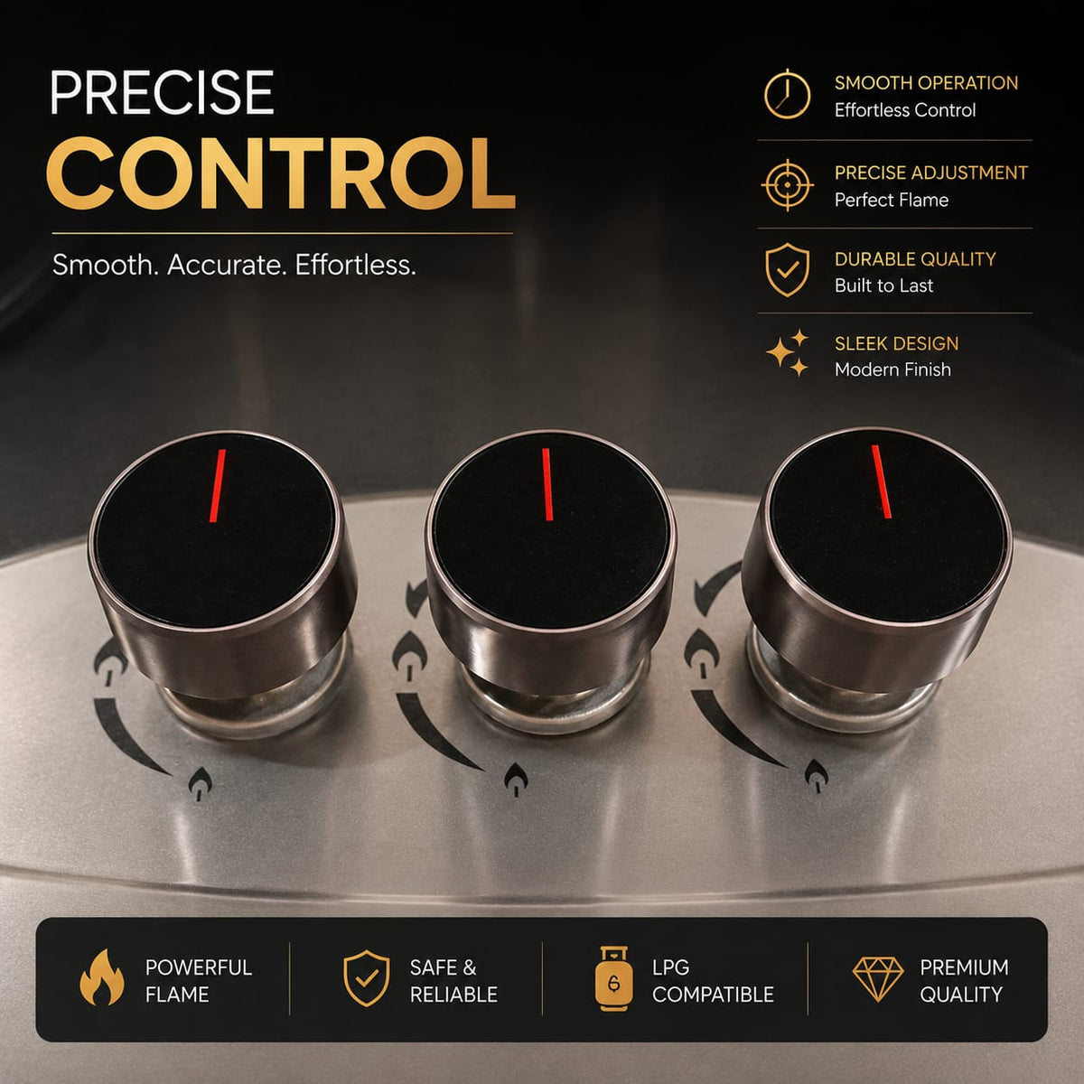 Exchange Offer 3 Burner Gas Stove – Natural Gas & LPG Compatible